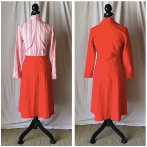 Vintage 1970’s Union Made Candy Stripe Secretary Dress & Jacket Set, XS/Small - Picture 7 of 14